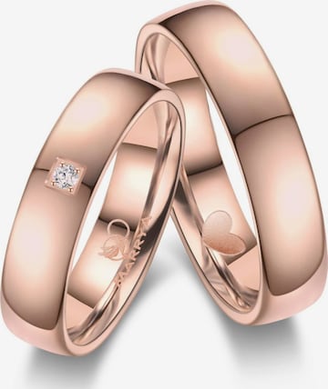 MARRYA Ring 'MARRYA ES-31 Ehering aus Edelstahl - Rosé gold plattiert' in Gold: front