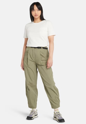 TIMBERLAND Tapered Pleat-Front Pants in Green