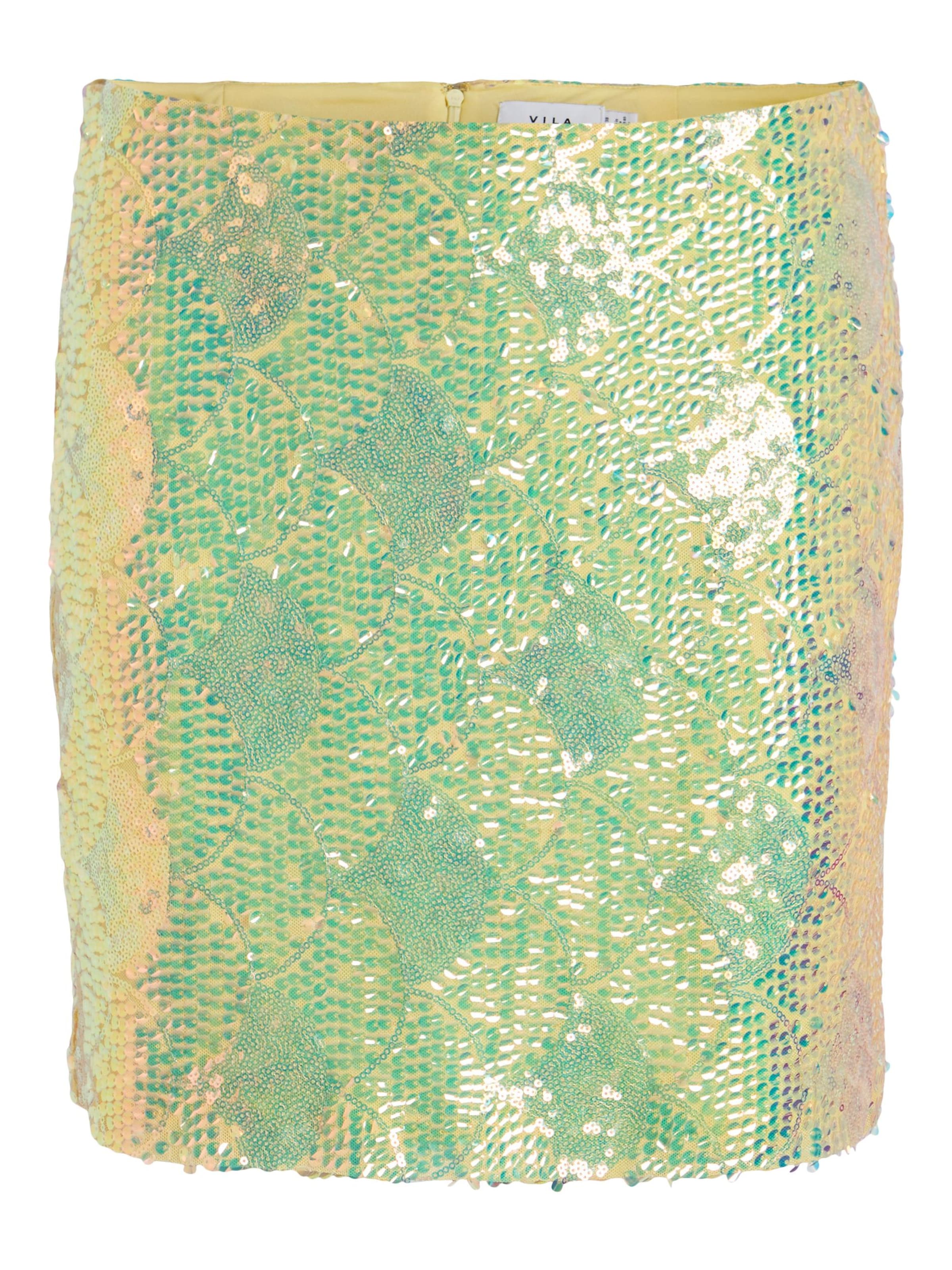 limone / fűzöld / fehér VILA Szoknyák 'KYTIA', Termék nézet