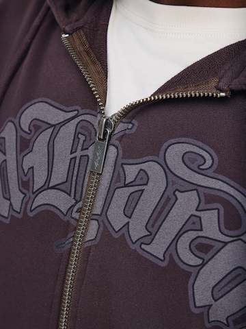 Ed Hardy Sweatjakke i brun: forside