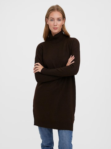 VERO MODA Knitted dress 'Brilliant' in Brown: front