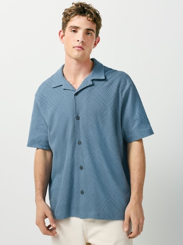 Next Regular fit Button Up Shirt in Blue: front