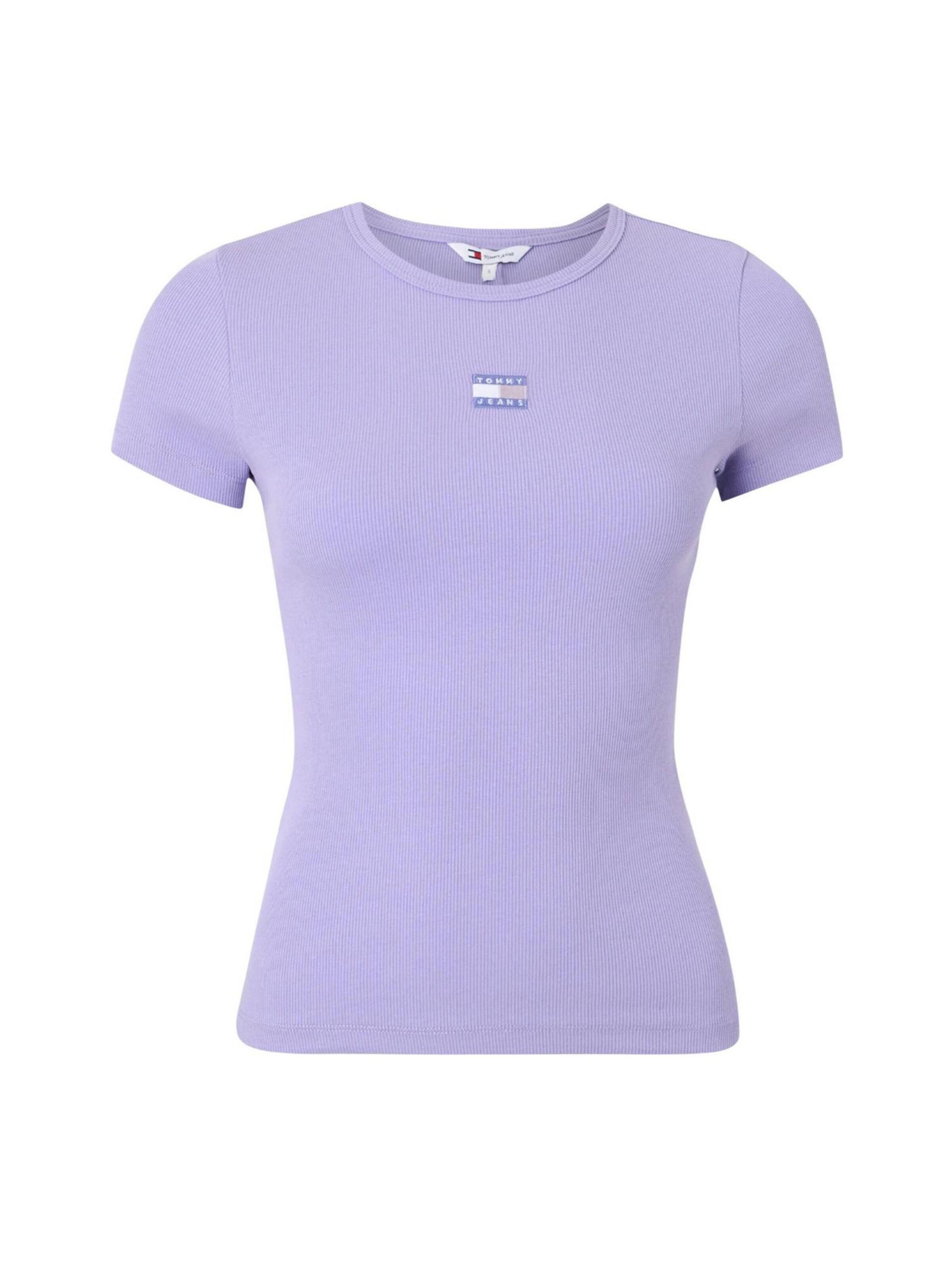 Maglietta 'TJW BADGE RIB DW0DW17881' di Tommy Jeans in lilla: frontale