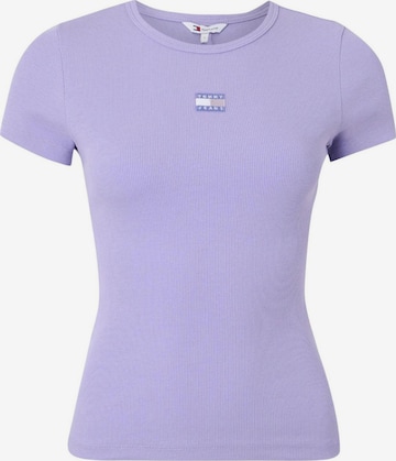 Maglietta 'TJW BADGE RIB DW0DW17881' di Tommy Jeans in lilla: frontale