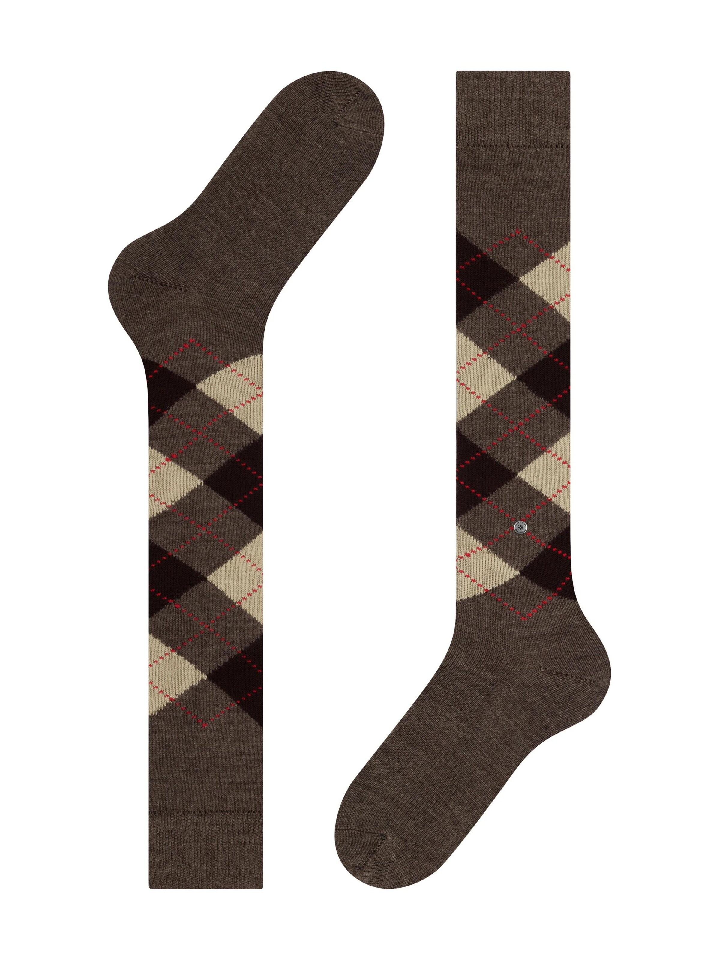 BURLINGTON Kniestrümpfe 'Preston'‌‌‌‌‌‌‌ in Braun