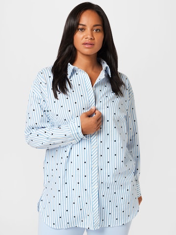 Camicia da donna 'Minsa' di ONLY Carmakoma in blu: frontale