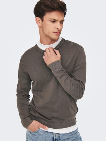 Pull-over 'CLARK' Only & Sons en marron