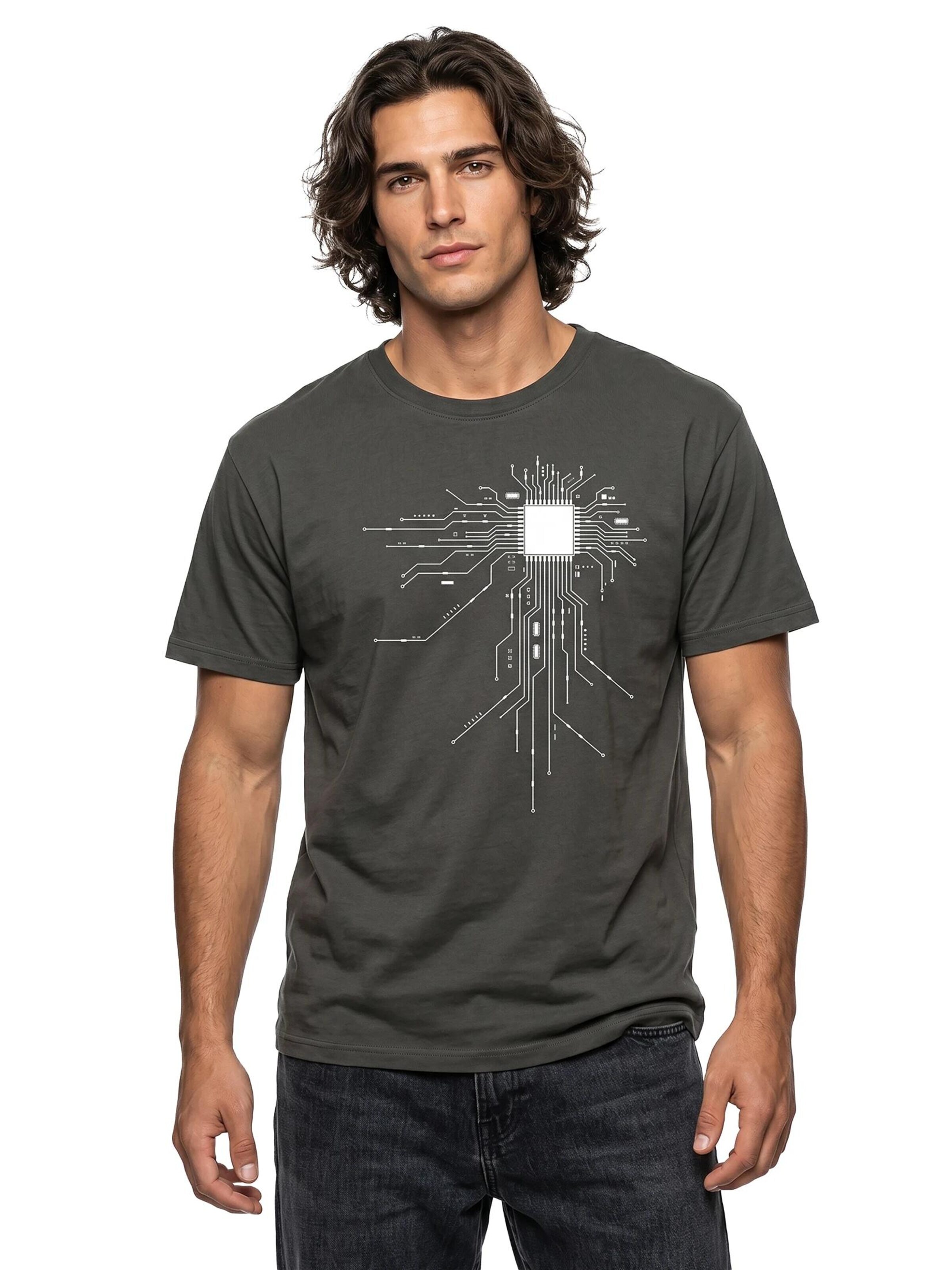 MAKAYA Shirt 'CPU' in Grey