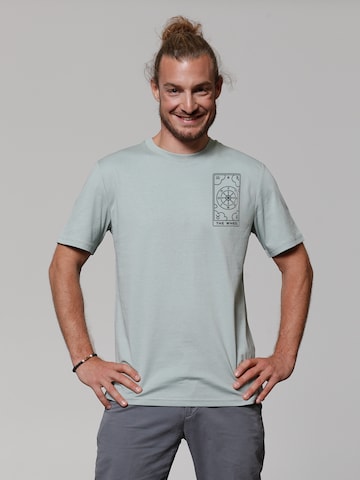 Watapparel Shirt 'Tarot The Wheel' in Grün: Vorderseite