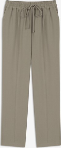 Twist Regular Pleated Pants in Beige: front