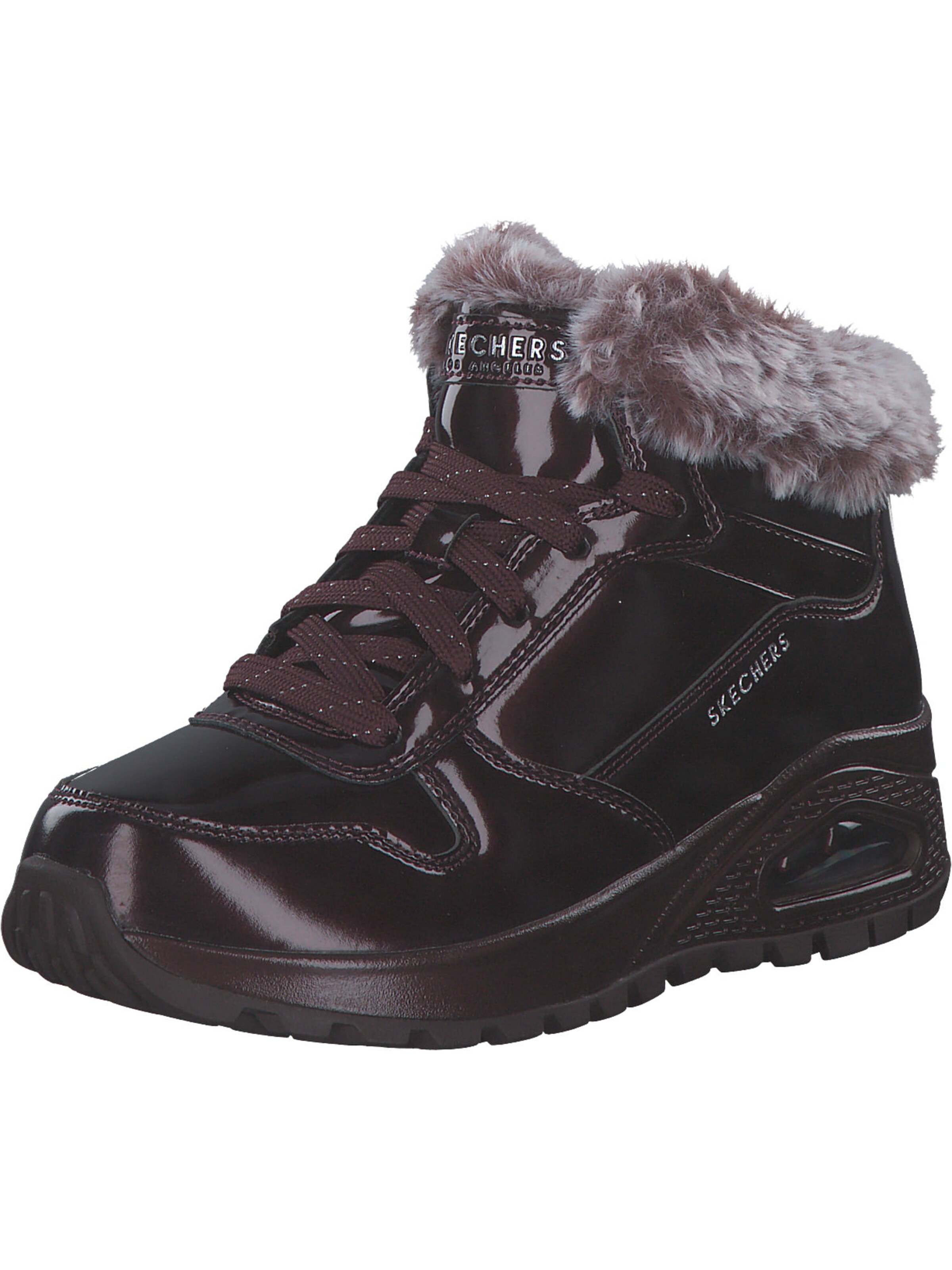 SKECHERS Lace-up bootie in Brown: front