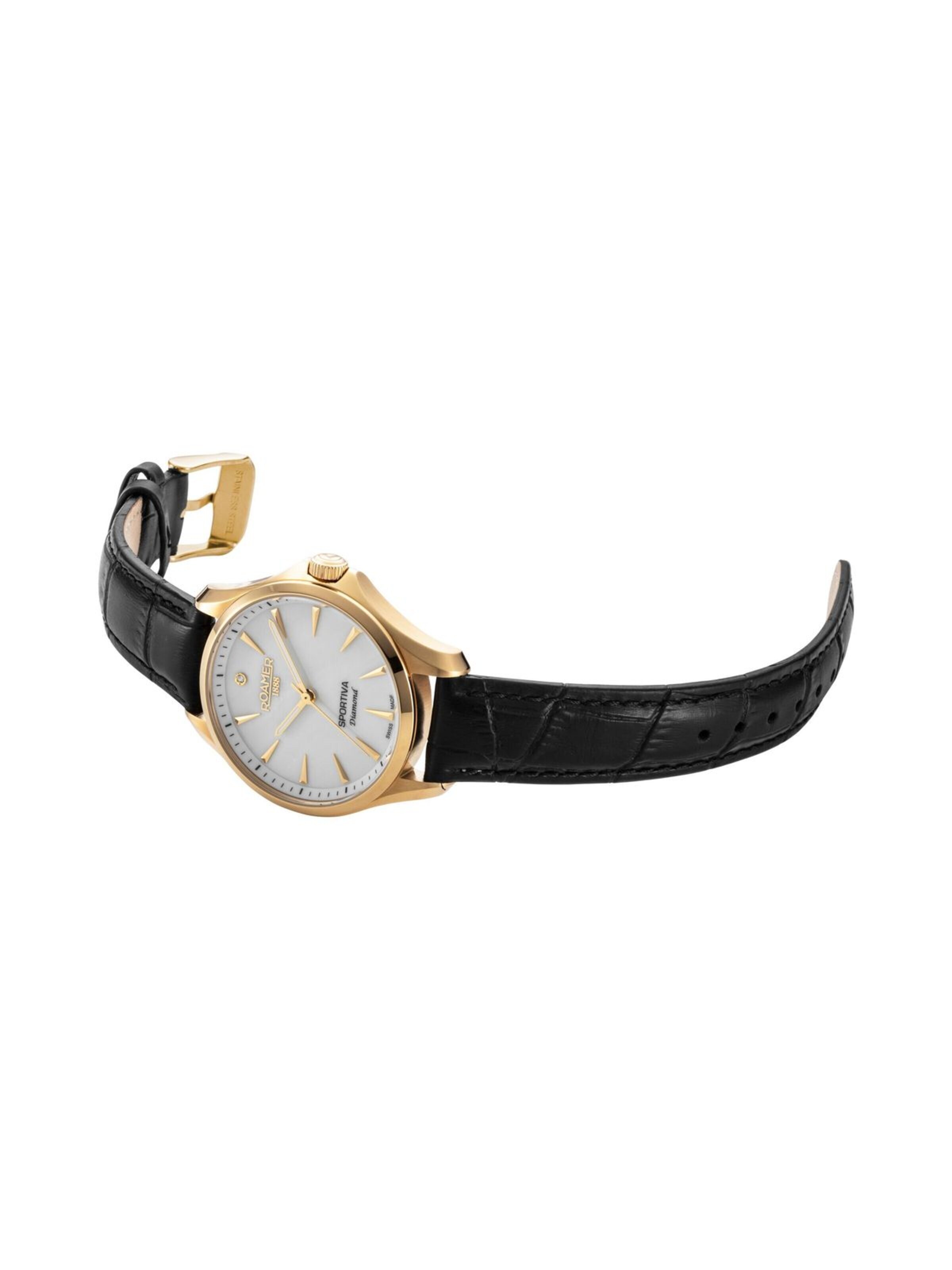 Montre à affichage analogique Roamer en blanc