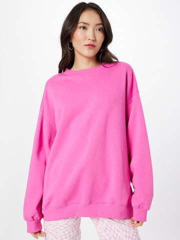 Sweat-shirt WEEKDAY en rose : devant