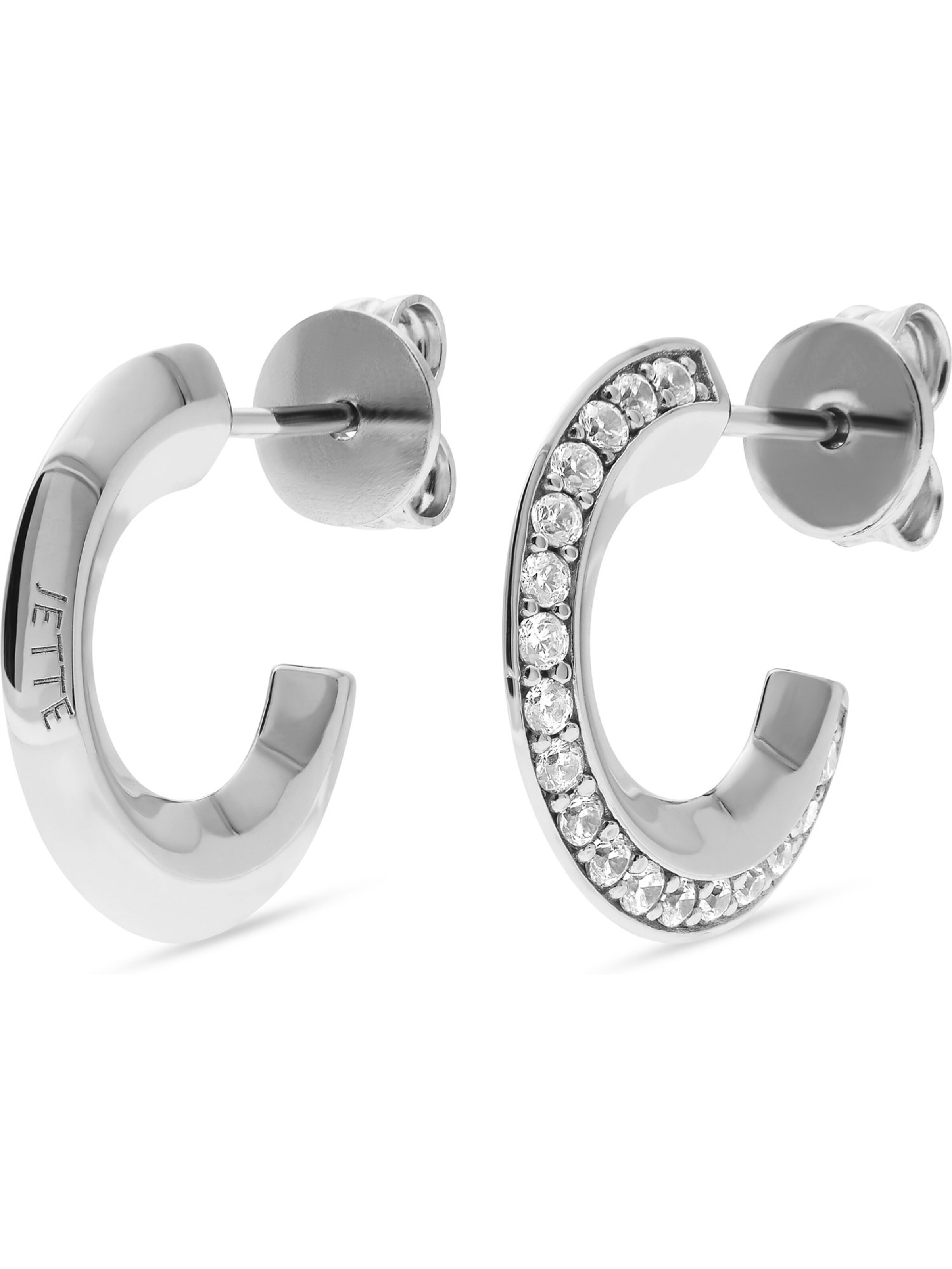 JETTE Earrings in Silver: front