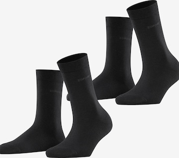 ESPRIT Socken 'Basic Easy 2-Pack' in Schwarz: Vorderseite
