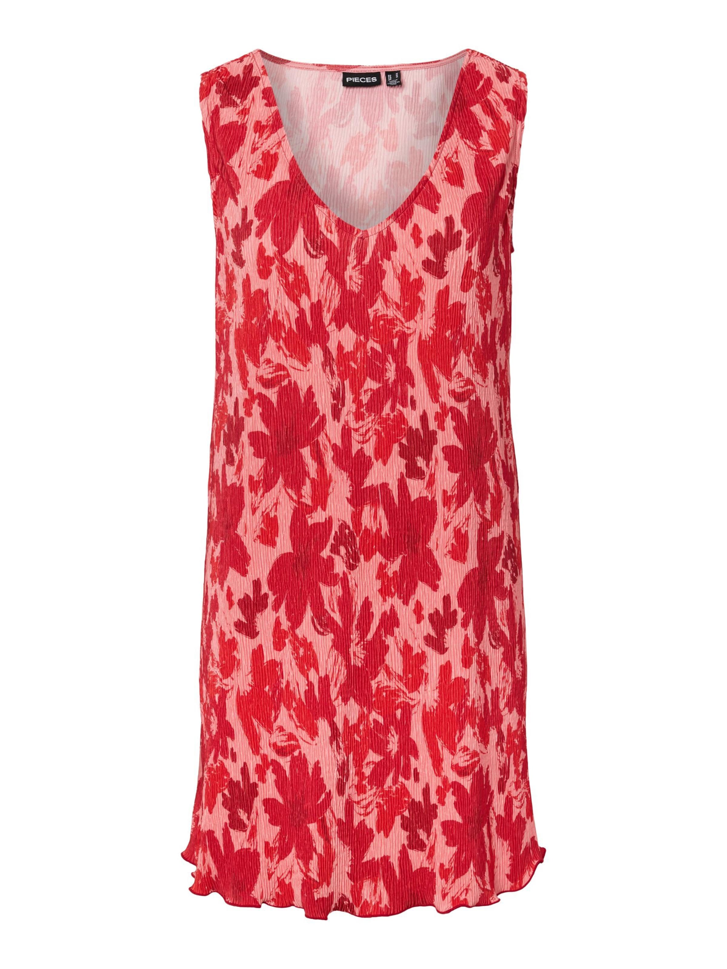PIECES Jurk in Rood: voorkant