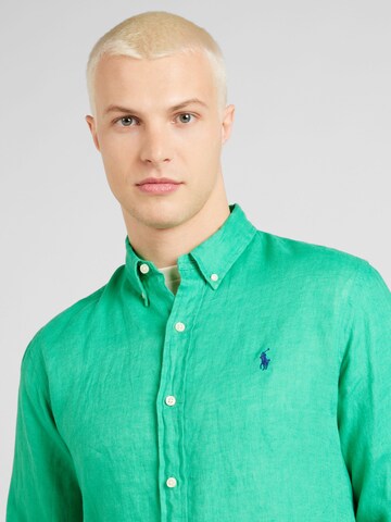 Coupe slim Chemise Polo Ralph Lauren en vert