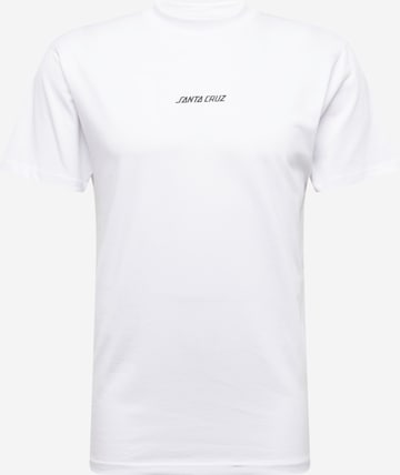 Santa Cruz T-shirt 'Screaming Flash Center' i vit: framsida