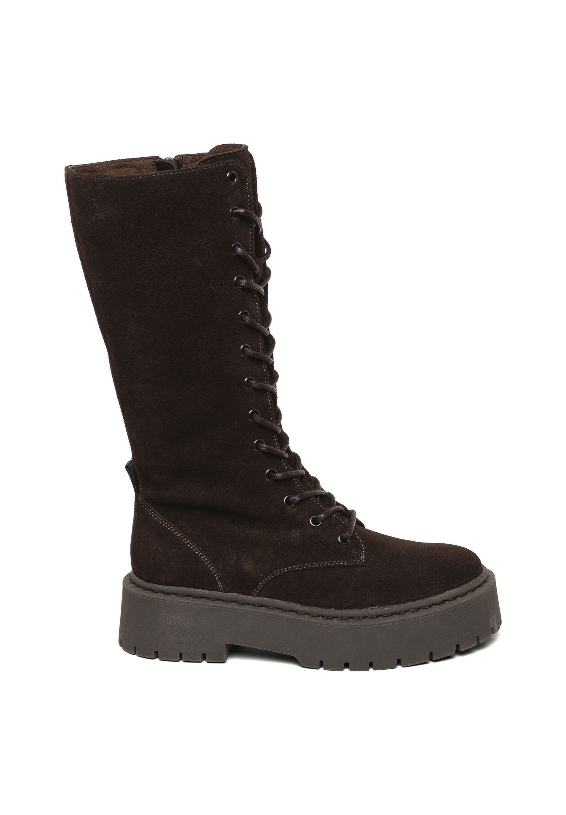 STEVE MADDEN Μπότες με κορδόνια 'Vroom' σε καφέ
