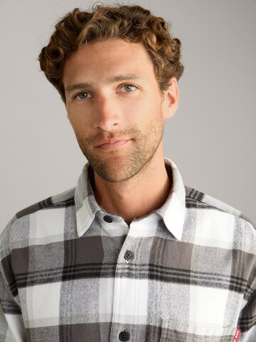 JOOP! Jeans Regular fit Button Up Shirt 'Hagon' in Grey