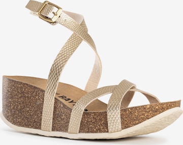 Bayton Sandaler med rem 'Asteria' i guld