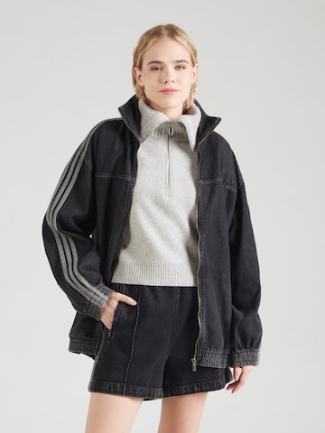 ADIDAS ORIGINALS Преходно яке в черно: отпред
