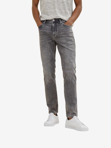 TOM TAILOR Slimfit Jeans 'Josh' in Grijs: voorkant