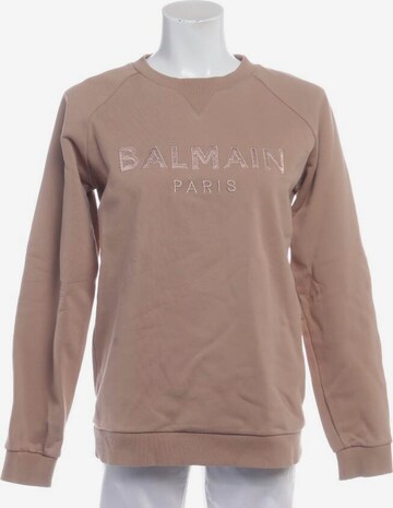 Balmain Sweatshirt & Zip-Up Hoodie in S in Brown: front