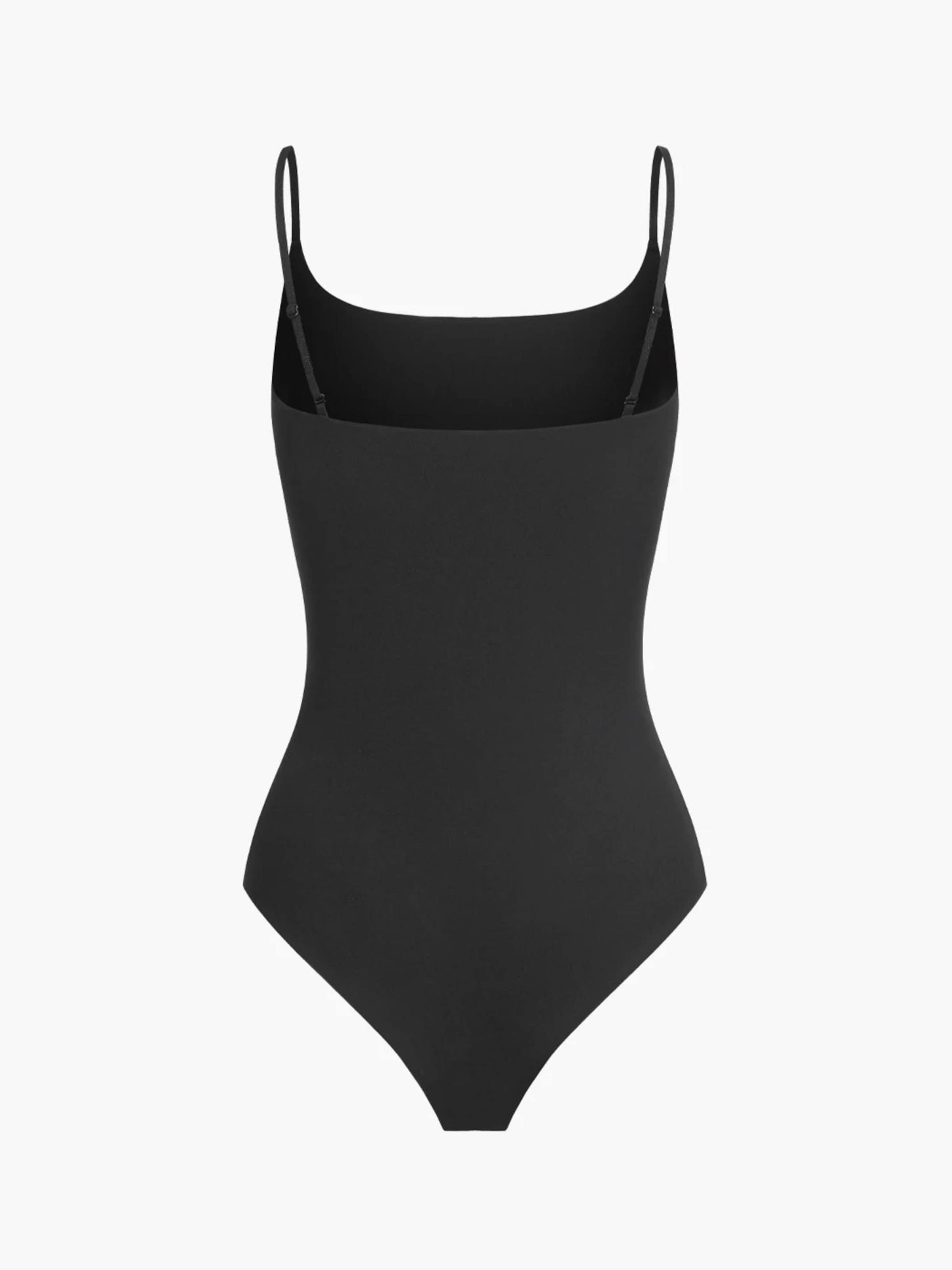 Body modellante 'Cami Bodysuit mit String' di cfab (formerly creamy fabrics) in nero