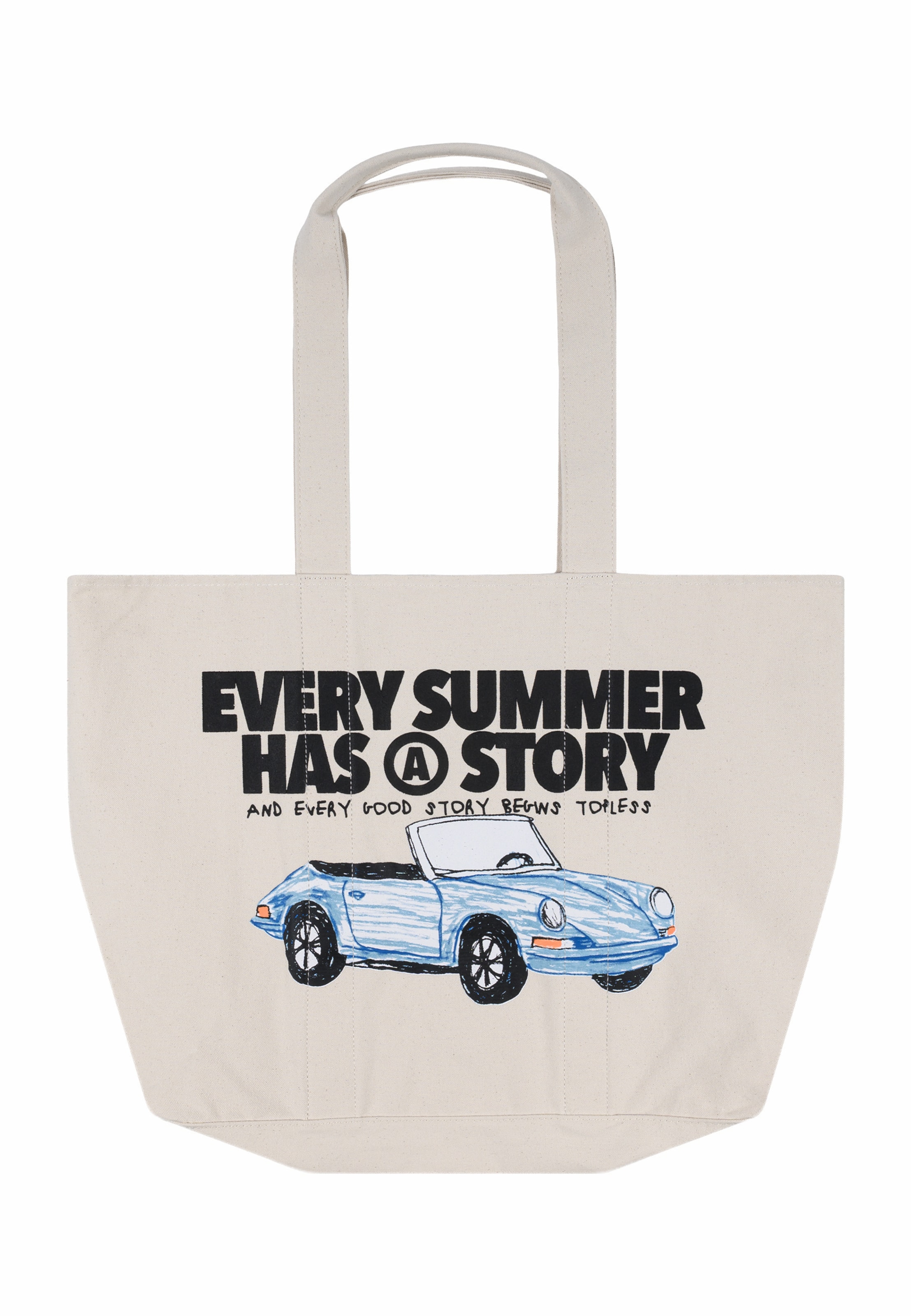 Cabas 'Summer Story' Another Cotton Lab en blanc : devant
