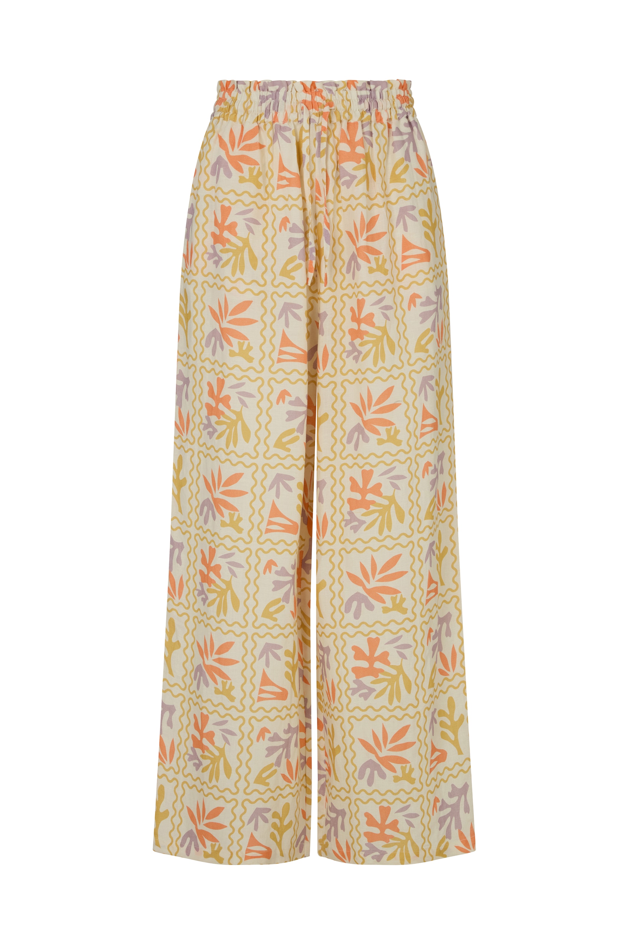 RAFFYA Wide Leg Hose 'Matisse' in Weiß: Vorderseite