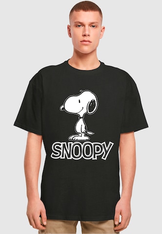 Merchcode Shirt 'Peanuts Snoopy' in Zwart: voorkant