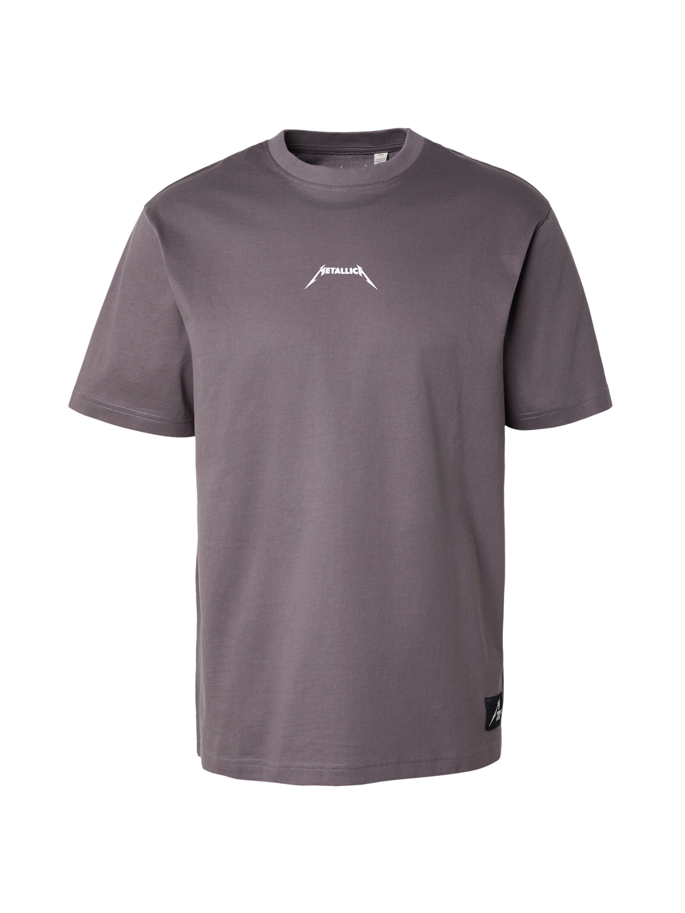 Only & Sons T-Shirt 'ONSMETALLICA' in basaltgrau / hellgrau / schwarz / weiß, Produktansicht