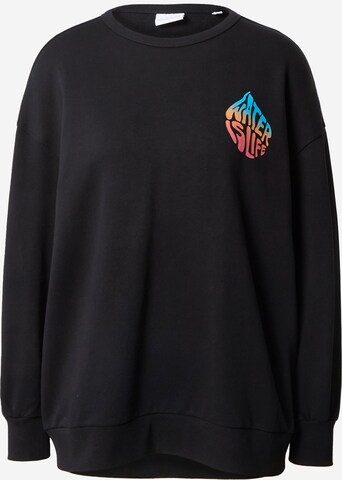 KnowledgeCotton Apparel Sweatshirt 'WATERAID' in Black: front