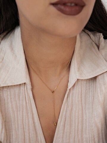 Hey Happiness Halsband 'Heart Lariat' i guld
