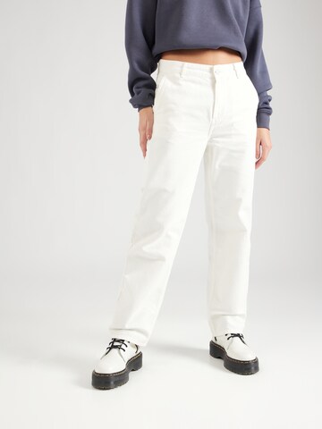 Carhartt WIP - Loosefit Pantalón 'Pierce' en blanco: frente