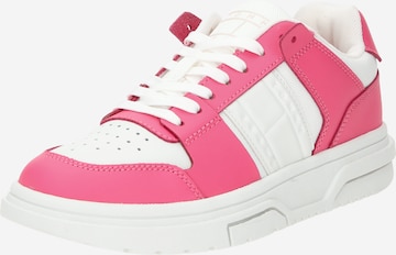 Baskets basses Tommy Jeans en rose : devant