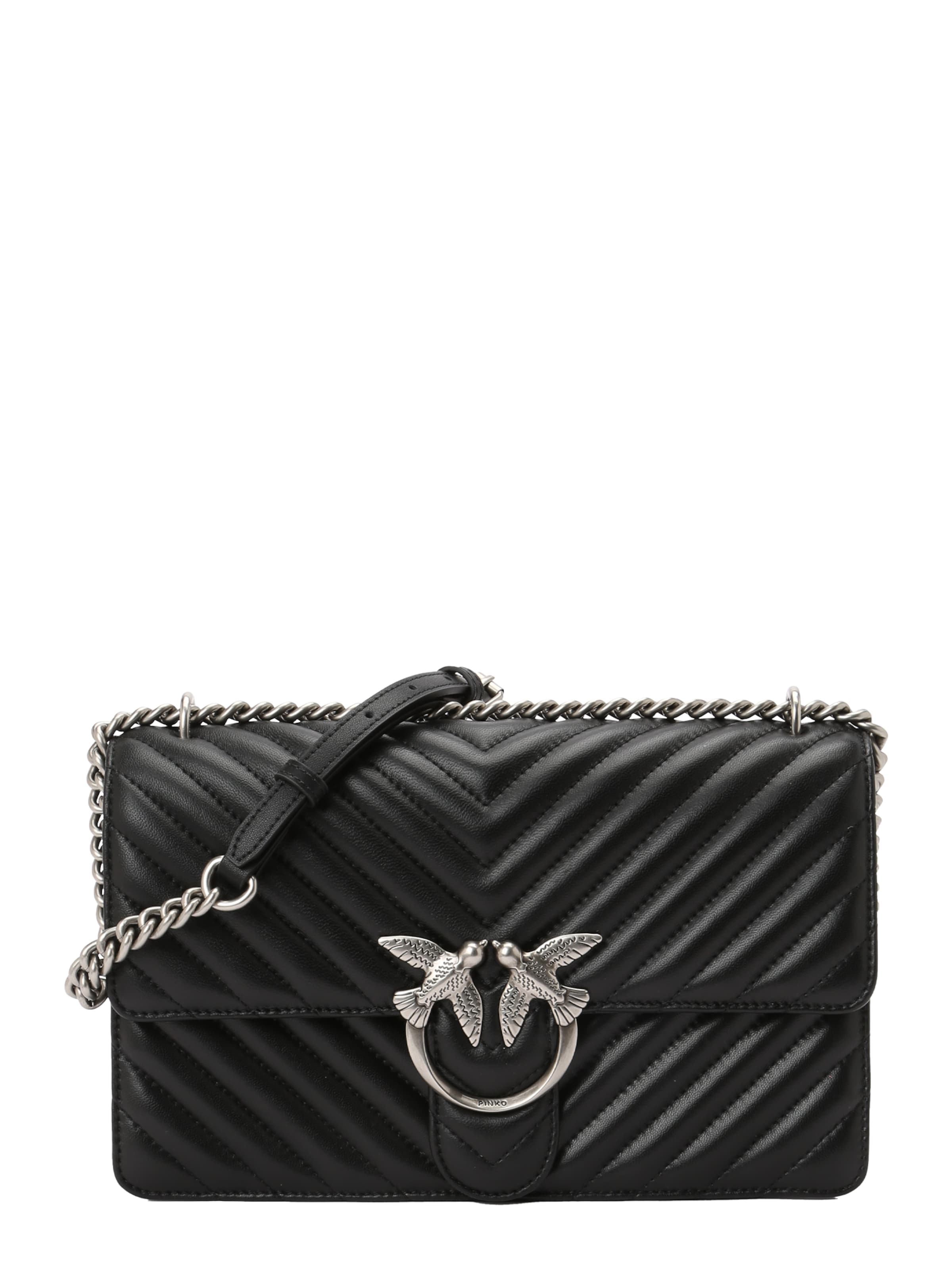 PINKO Torba za čez ramo 'Love' | črna barva: sprednja stran