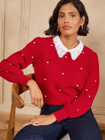 Pullover di love & roses in rosso: frontale