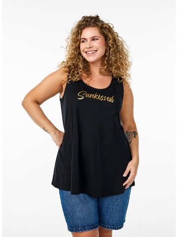 Zizzi Top 'VMY' in Black: front