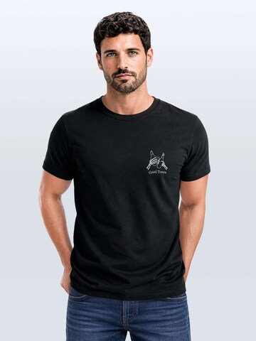 Neverless Shirt 'Good times' in Black: front