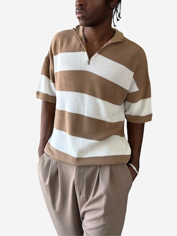 T-Shirt Kleidermafia en beige : devant