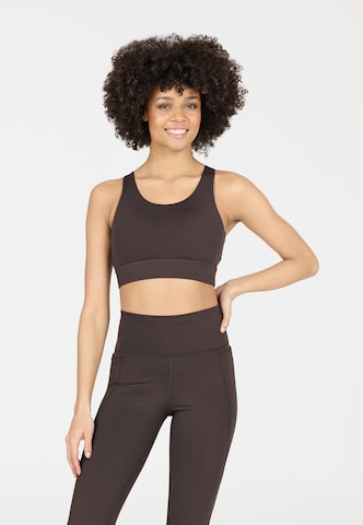 Athlecia Sport-BH 'Lavigne' in Braun: Vorderseite