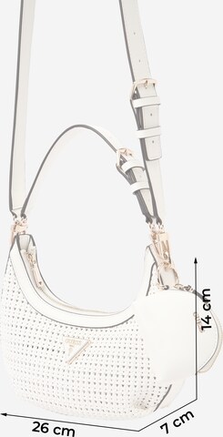 GUESS - Mala de ombro 'EMELDA' em branco