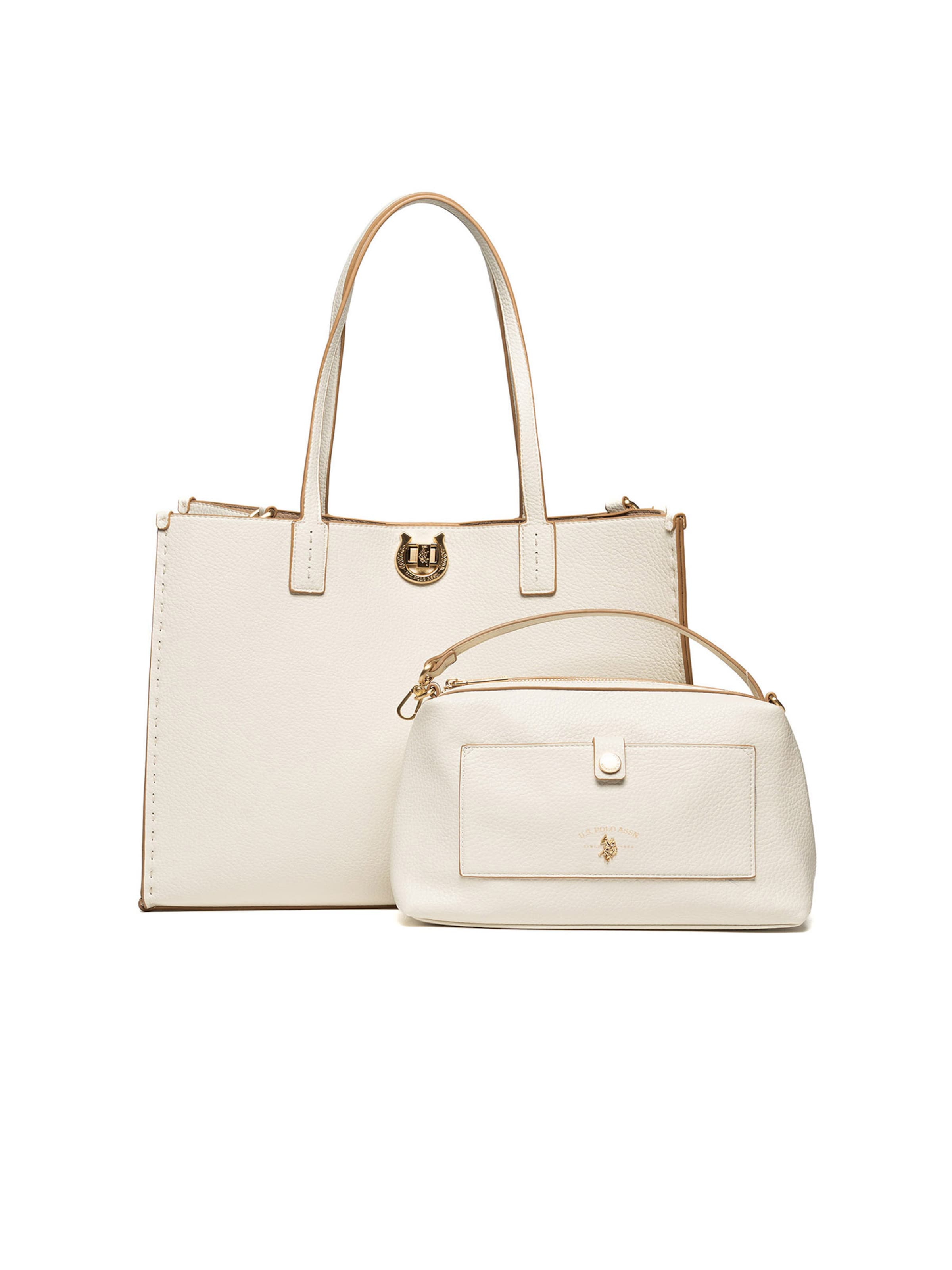 Shopper di U.S. POLO ASSN. in bianco: frontale