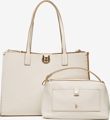 Shopper di U.S. POLO ASSN. in bianco: frontale