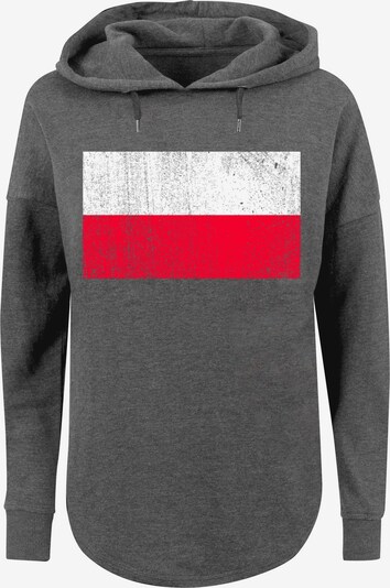 F4NT4STIC Sweatshirt in dunkelgrau / rot / weiß, Produktansicht