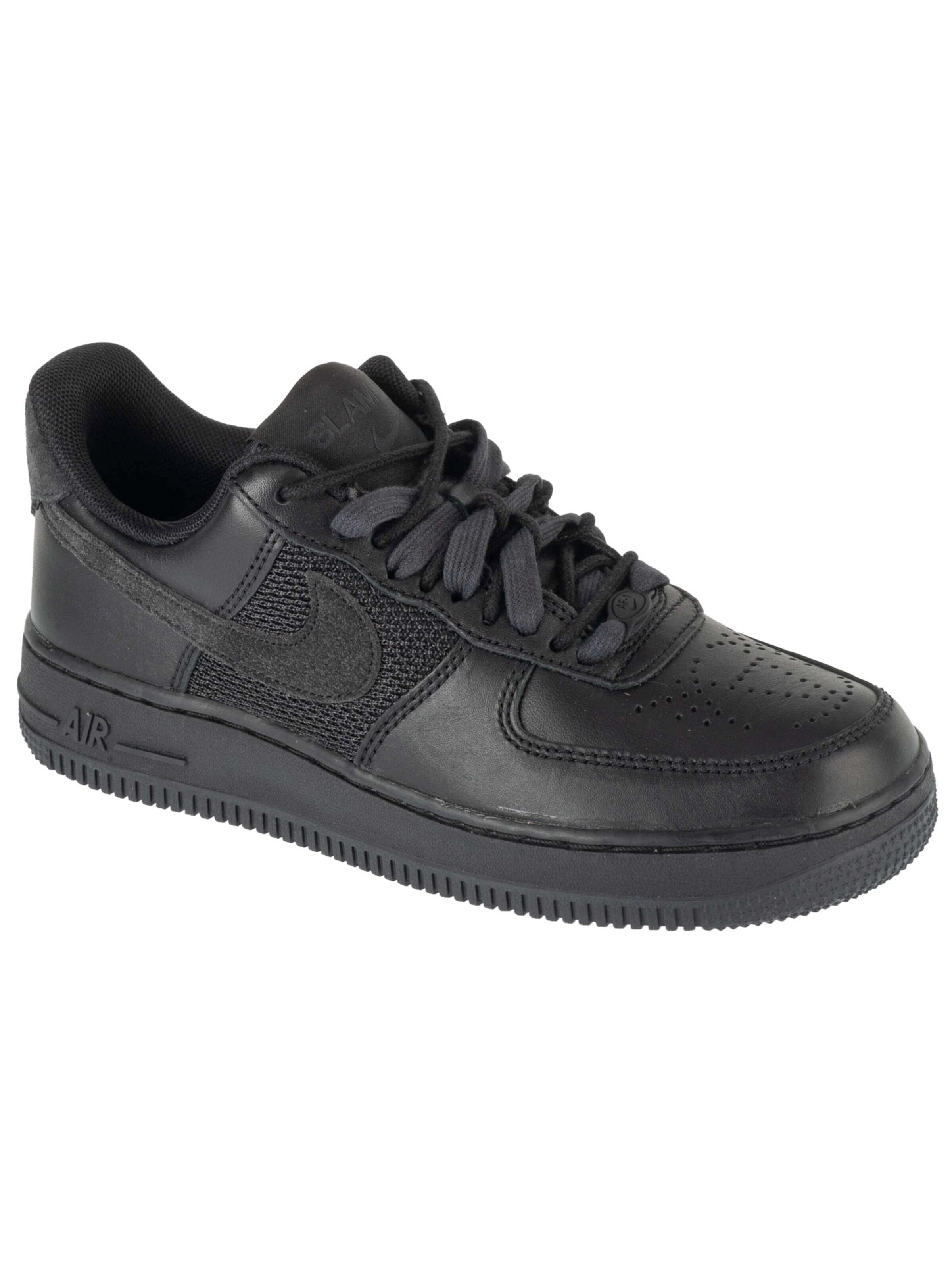 NIKE Sneakers laag 'Air Force 1 Low x Slam Jam' in Zwart: voorkant