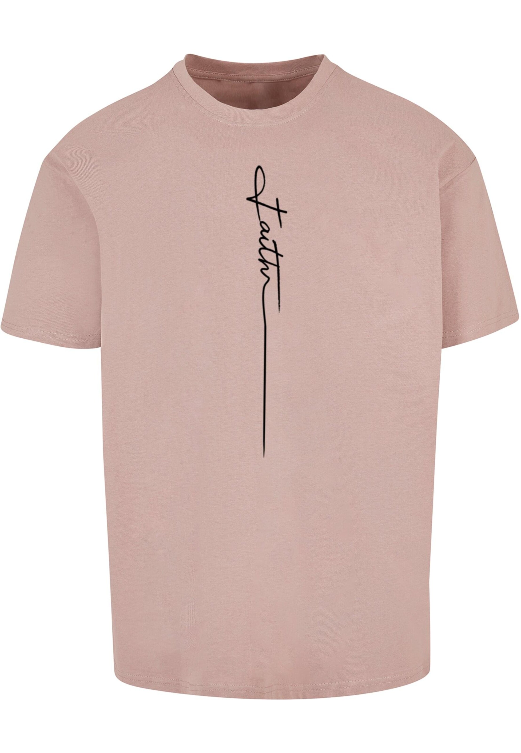 Merchcode Shirt 'Faith' in Pink: front