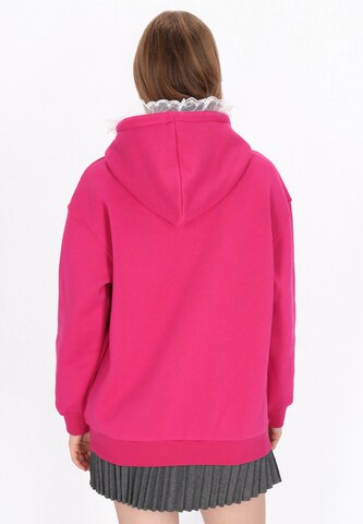 MYMO - Sudadera con cremallera en rosa